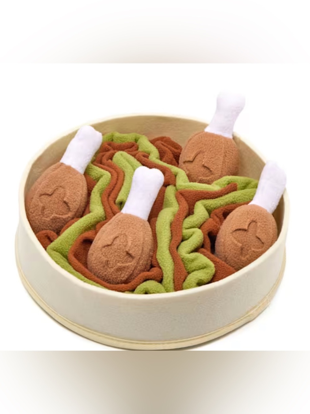 Snuffle Bowl with Detachable Toys for Dogs and Cats, Medium